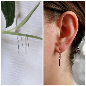 Sterling Silver Bar Earrings